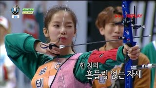 【TVPP】MinAAOAYuJinCLC Archery Final 민아AOA유진CLC – 양궁 결승 2016 Idol Star Championships [upl. by Grimonia]