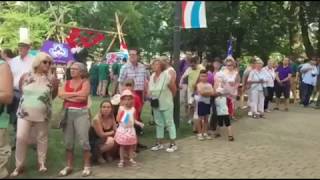 Fête nationale 2017  Le GrandDuc et la GrandeDuchesse à Bettembourg [upl. by Eiresed]