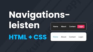 Navigationsleisten für Webseiten  HTML  CSS Tutorial Deutsch [upl. by Gaeta492]