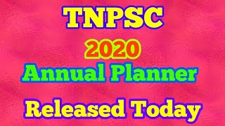 tnpsc annual planner 2020  TNPSC today news [upl. by Elwina920]