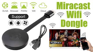 Connect Mobile Screen To TV with Miracast WiFi Dongle I Wireless Display I WiFi Display Receiver [upl. by Yadrahc]