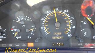 Mercedes Benz W140 MPG S500 Fuel Gas Mileage Test Uphill 20 [upl. by Ainalem]