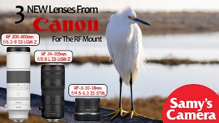 First Look At 3 New Canon Lenses For The RF Mount [upl. by Enaasiali]