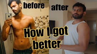 FROM SKINNY TO FIT IN 1 YEAR  My Transformation Journey [upl. by Thorlay210]