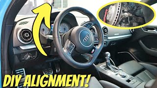 How to Straighten Your Steering Wheel Easily at Home  DIY Car Alignment [upl. by Notneb671]