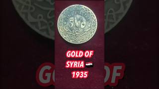 89 Yrs Old ClassicAntique Vintage Golden Coin of 5 Piastres1935 Of Syria Coin Currency Vintage [upl. by Elleraj]