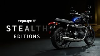 Introducing the ALLNEW Triumph Bonneville T100 Blue Stealth Edition [upl. by Naasar510]