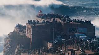 As ondas Gigantes de Nazaré estão 🌊🏄‍♂️ on [upl. by Lav]