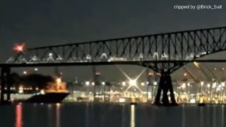 RAW Cargo ship loses power crashes into the Baltimore Bridge [upl. by Niwrud]