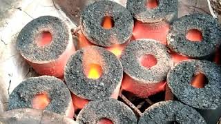 Charcoal Briquettes Burning Test [upl. by Bryon230]