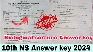 💯10th biological science Answer key 2024ap 10th class biological science answer key 2024 [upl. by Kemp]