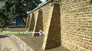 Buttress wall  Civil Engineering knowledge  Retaining wall  Architectural Engineering [upl. by Arquit]