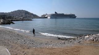 Beach at Kusadasi Turkey near Cruise Port [upl. by Adrianna]