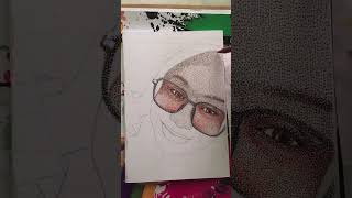 Commission done painting pointillism art commission shortvideo sketch [upl. by Irwinn]