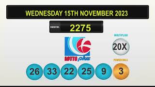 Nlcb Lotto Plus Draw Results Wednesday 15th November 2023 [upl. by Cirde298]