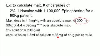 Calculating Maximum Doses of Anesthetic [upl. by Burlie]