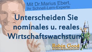 Unterscheiden Sie nominales u reales Wirtschaftswachstum [upl. by Relly]