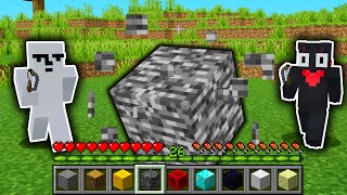 Minecraft Manhunt but I can eat blocks [upl. by Aihsyn]