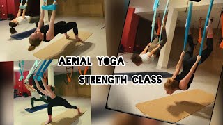 Aerial yoga personal class Chest opening core strength and agility [upl. by Aileve]