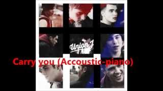 Union J Carry you Accousticpiano with lyrics [upl. by Crowe]