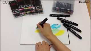 ShinHan Touch Twin Marker Pen  Colourless Blender Techniques  Part 1 [upl. by Celeste609]