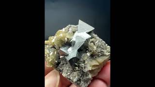 Tetrahedrite  Chalcopyrite  Siderite artwork crystals raremineralspecimens fineartminerals [upl. by Beera]