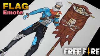 FLAG Emote Drawing  Freefire Drawings  KAKU Arts [upl. by Barbour254]