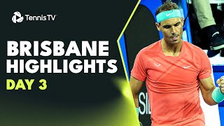 Nadal Comeback vs Thiem Korda Kokkinakis In Action  Brisbane 2024 Day 3 Highlights [upl. by Nevart929]