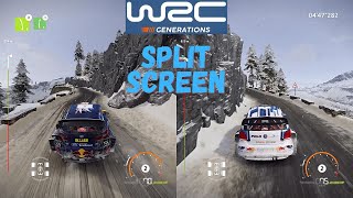 WRC Generations  2 players versus Gameplay  Splitscreen  Monte Carlo Rally [upl. by Einnaj]