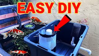 DIY POND FILTER using Home Depot parts [upl. by Acisset]