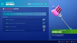 ALL FORTNITE 2ND BIRTHDAY REWARDS UNLOCKED amp SHOWCASE [upl. by Mckale]