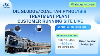 DOING Pyrolysis Plant Customer Running Site LiveOil SludgeCoal tartyre Plastic Recycle Machine [upl. by Norok]