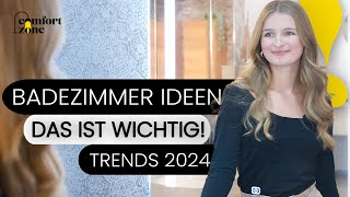 BADEZIMMER IDEEN  Wohntrends 2024  Expertin gibt Tipps [upl. by Dimitris]