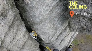 Gunks The Ceiling aka Shockleys Ceiling Trad climbing [upl. by Suilmann]