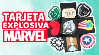 Tarjeta Explosiva Avengers para mi novio EN 5 MINUTOS  Brenda PE [upl. by Adaj]