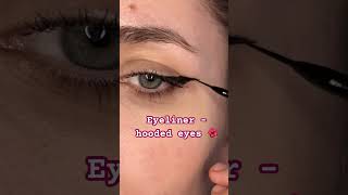 EYELINER  hooded eyes eyeliner eyemakeup tutorial foryou shortvideo explore inspiration [upl. by Lebasiairam]