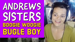 Randi Reacts Andrews Sisters  quotBoogie Woogie Bugle Boyquot  Starting my history of music journey [upl. by Nickolas140]