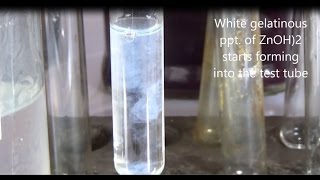 Reaction of Zinc Sulphate and Sodium Hydroxide ZnSO4  NaOH [upl. by Aceber]