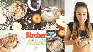 Porridge Rezept selber machen  Bircher Müsli  Overnight Oats  gesundes veganes Frühstück [upl. by Jeromy153]