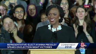 Victory speech from Massachusetts first black congresswoman [upl. by Rehteh837]