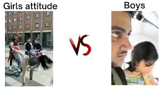 Girls attitude VS Boys attitude😂😱memegirlVSboy [upl. by Simonetta]