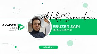 DHU Mülakat Söyleşileri  Ebuzer SARI İmam Hatip  DİB TARİHÇESİ [upl. by Michey]