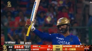 Dinesh Karthik batting highlights 83 runs 19 balls 6666776 highlights  RCB vs SRH IPL 2024 [upl. by Berrie]