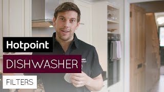 How to clean your dishwasher filter  by Hotpoint [upl. by Halet]