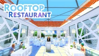 ROOFTOP RESTAURANT  Sims 4 Speed Build [upl. by Esme403]