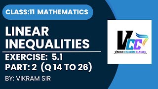 Class 11 Linear inequalities Ex 52 Part 2 [upl. by Yrtsed706]