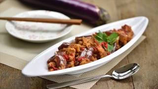 Thermomix® Singapore Stir Fried Spicy Brinjal Eggplant [upl. by Kutzer]