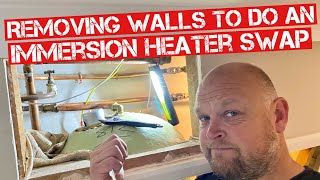 IMMERSION HEATER SWAP but it’s not that simple REAL WORLD PLUMBING [upl. by Gala]