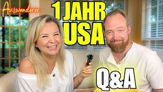 🇺🇸 1 Jahr in Amerika  QampA WIR beantworten EURE Fragen  USA Auswanderer [upl. by Idihsar]