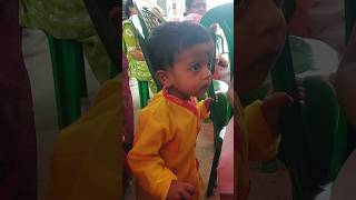 Dhaker tal nach ❤️🫰 shortsreels cutebaby cute durgapuja [upl. by Eintrok]